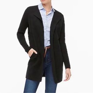 J. Crew black Vanessa sweater jacket, size large